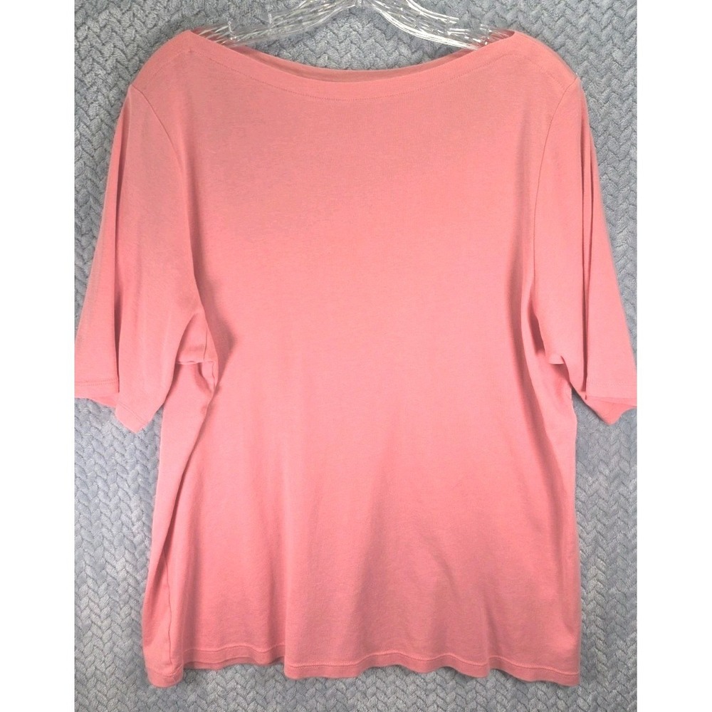 Charter Club Luxury 100% Pima Cotton Solid Hot Pink Casual T-Shirt Women's 3X